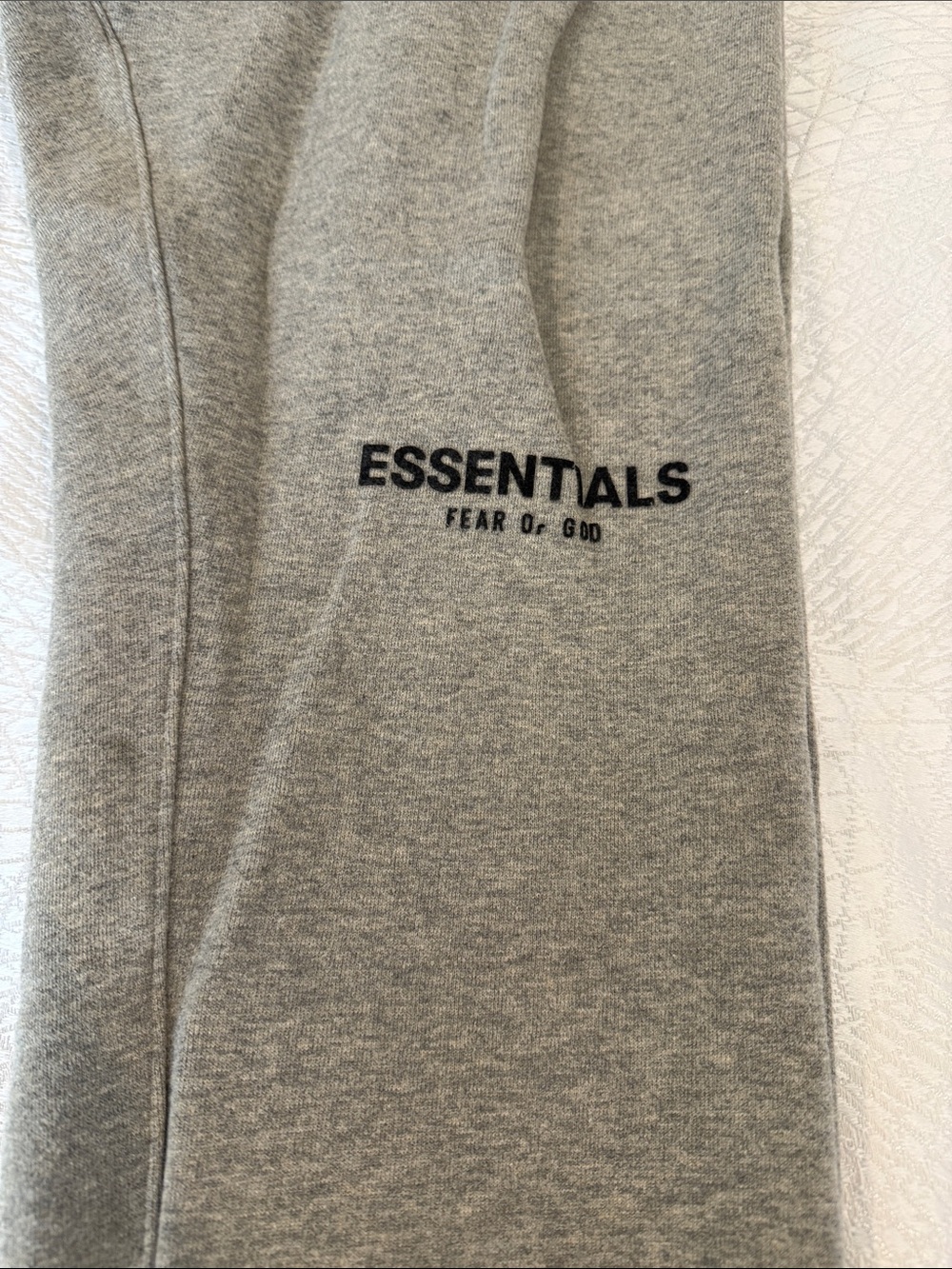 Essentials Men's Gray Drawstring Sweatpants - Picture 4 of 8